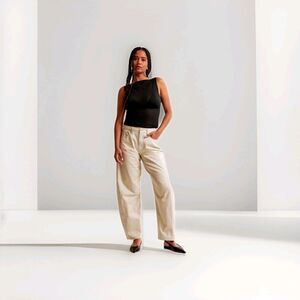 Abercrombie & Fitch Curve Love barrel pants green size 6